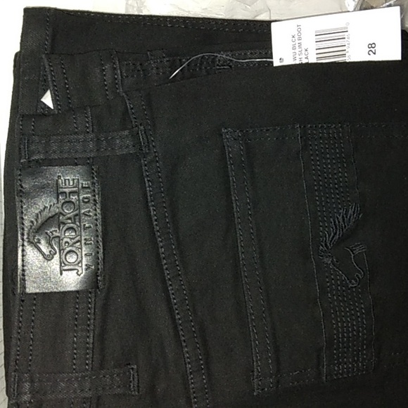 Last Pair☆L@@K☆NWT JORDACHE Vintage "Reese" Black High Slim Bootcut Jeans☆Sz 28 - Picture 11 of 16